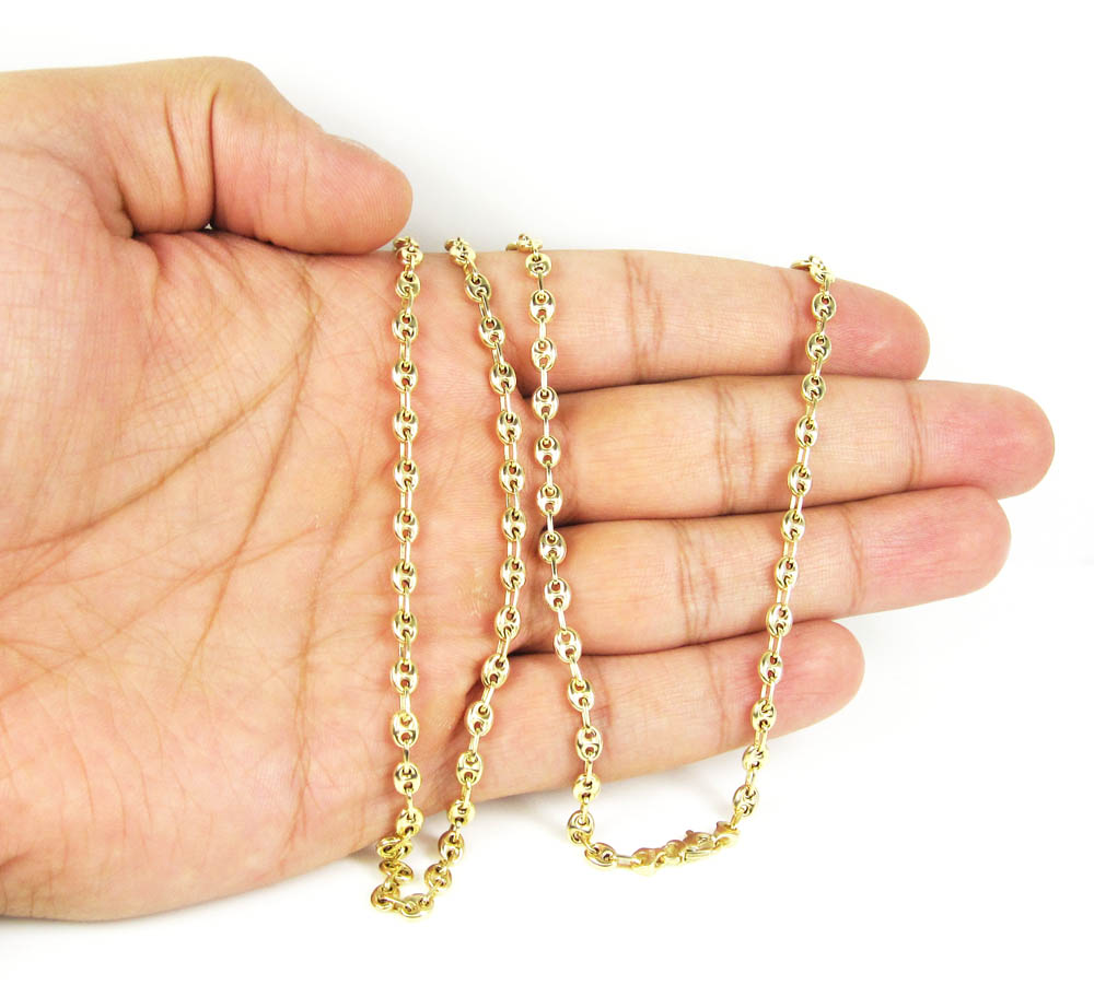 14k yellow gold gucci link chain 20-24 inch 4.10mm 