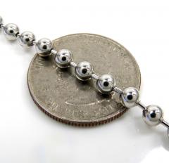 14k white gold smooth ball link chain 20-30 inch 4mm