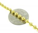 14k yellow gold smooth ball link chain 24 inch 4mm
