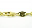 14k yellow gold smooth ball link chain 24 inch 4mm