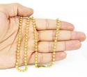 14k yellow gold smooth ball link chain 24 inch 4mm