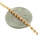 14k rose gold diamond cut ball link chain 16-20 inch 2.5mm