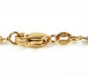 14k rose gold diamond cut ball link chain 16-20 inch 2.5mm