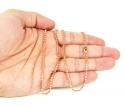 14k rose gold diamond cut ball link chain 16-20 inch 2.5mm