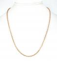 14k rose gold diamond cut ball link chain 16-20 inch 2.5mm