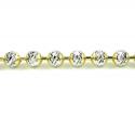 14k two tone gold diamond cut ball link chain 18-20 inch 2.5mm