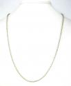 14k two tone gold diamond cut ball link chain 18-20 inch 2.5mm