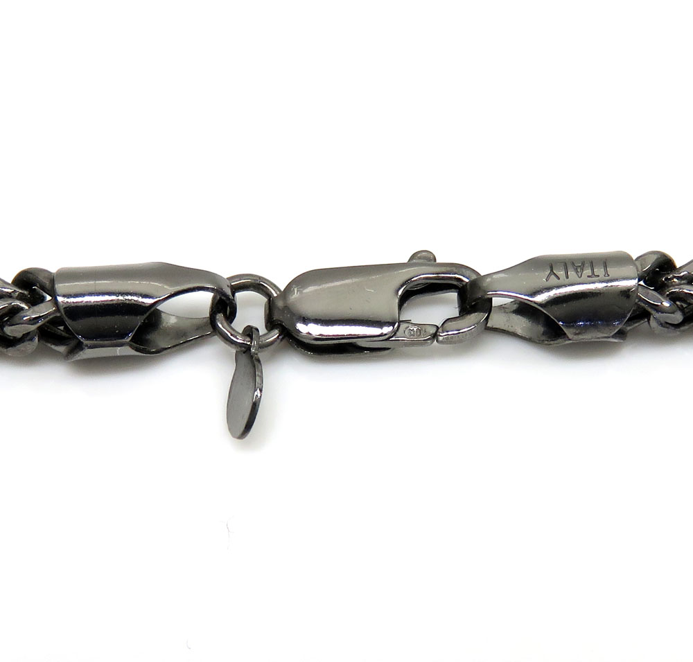 10k black gold franco link chain 24-30 inch 3.50mm - Image 4