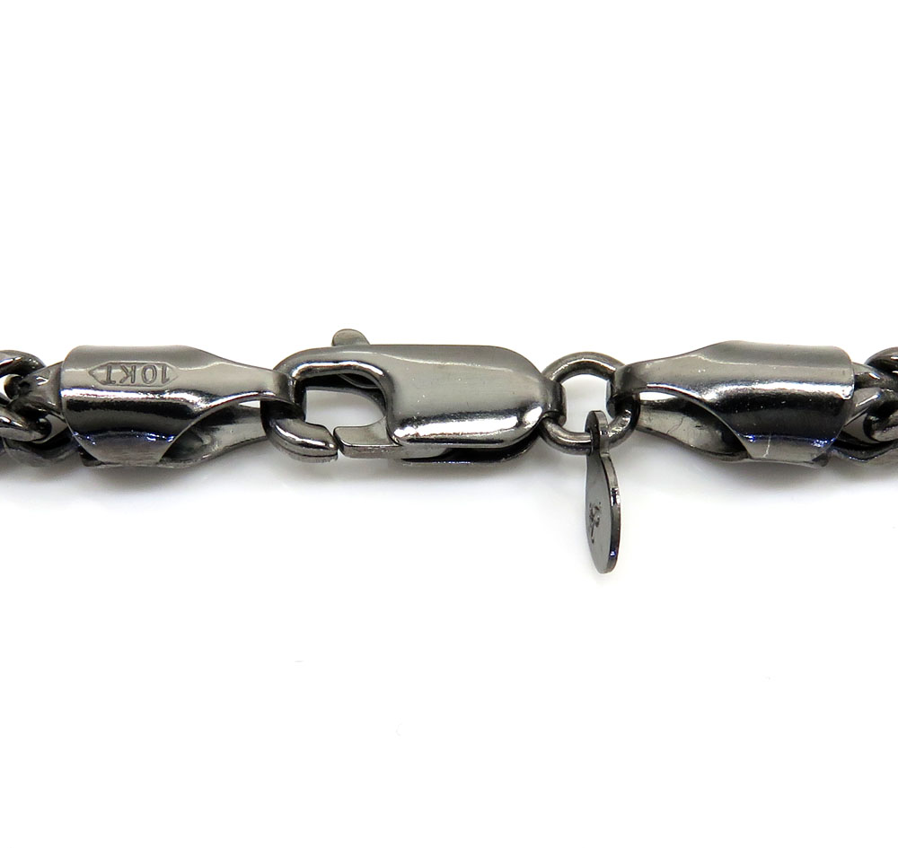 10k black gold franco link chain 24-30 inch 3.50mm - Image 5
