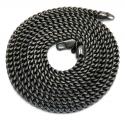 10k black gold franco link chain 24-30 inch 3.50mm