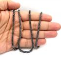 10k black gold franco link chain 24-30 inch 3.50mm