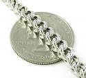 10k white gold diamond cut franco link chain 24-30 inch 4.35mm