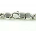 10k white gold diamond cut franco link chain 24-30 inch 4.35mm