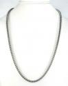 10k white gold diamond cut franco link chain 24-30 inch 4.35mm
