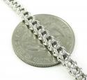10k white gold diamond cut franco link chain 20-30 inch 3.7mm