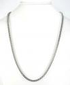 10k white gold diamond cut franco link chain 20-30 inch 3.7mm