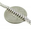 10k white gold smooth cut franco link chain 20-30 inch 3mm