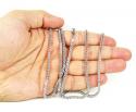 10k white gold smooth cut franco link chain 20-30 inch 3mm