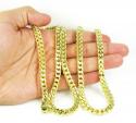 10k yellow gold smooth cut franco link chain 26-36 inch 6.7mm