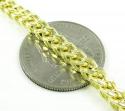 10k yellow gold smooth cut franco link chain 26-40 inch 4.2mm