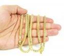 10k yellow gold smooth cut franco link chain 18-26