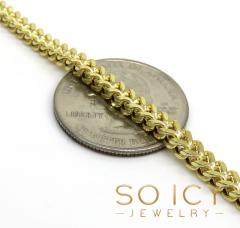 10k yellow gold smooth cut franco link chain 20-26 inch 3.50mm
