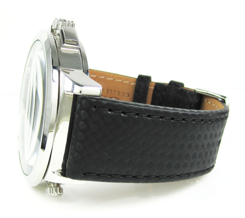Curtis & co white stainless steel mens watch 4 time zone 