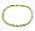 10k yellow gold diamond cut franco bracelet 8 inch 3.4mm 