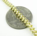 10k yellow gold diamond cut franco bracelet 8 inch 3.4mm 