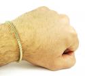 10k yellow gold diamond cut franco bracelet 8 inch 3.4mm 