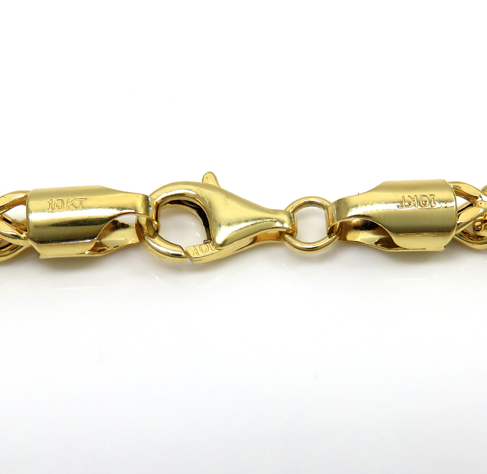 10k yellow gold smooth cut franco bracelet 8.50 inch 4.5mm - Image 3