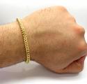 10k yellow gold smooth cut franco bracelet 8.50 inch 4.5mm 
