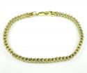 10k yellow gold diamond cut franco bracelet 9 inch 4.1mm 