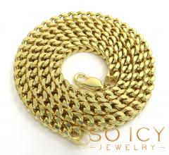 14k yellow gold smooth cut franco link chain 20-26 inch 5.50mm