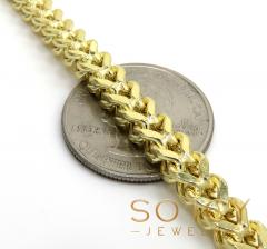 14k yellow gold smooth cut franco link chain 20-26 inch 4.50mm
