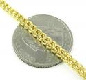 14k yellow gold smooth cut franco link chain 22-34 inch 3mm