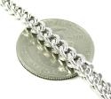 14k white gold smooth cut franco link chain 22-36 inch 4.25mm