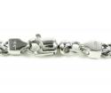 14k white gold smooth cut franco link chain 22-36 inch 4.25mm