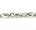 14k white gold smooth cut franco link chain 22-34 inch 3mm