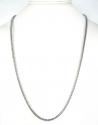 14k white gold smooth cut franco link chain 22-34 inch 3mm