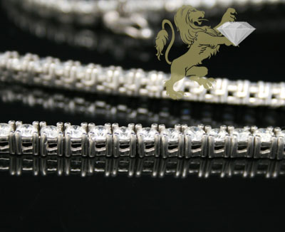 34.60ct 14k white gold round 20 pointer diamond tennis link chain 30