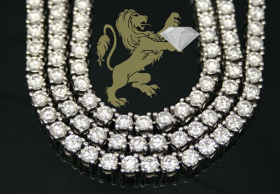 34.60ct 14k white gold round 20 pointer diamond tennis link chain 30