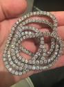 34.60ct 14k white gold round 20 pointer diamond tennis link chain 30