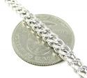 14k white gold smooth cut franco link chain 22-36 inch 3.75mm