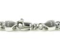 14k white gold smooth cut franco link chain 22-36 inch 3.75mm