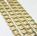 10k yellow gold hollow cuban link chain 20-30 inch 7.5mm