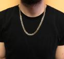 10k yellow gold hollow cuban link chain 20-30 inch 7.5mm