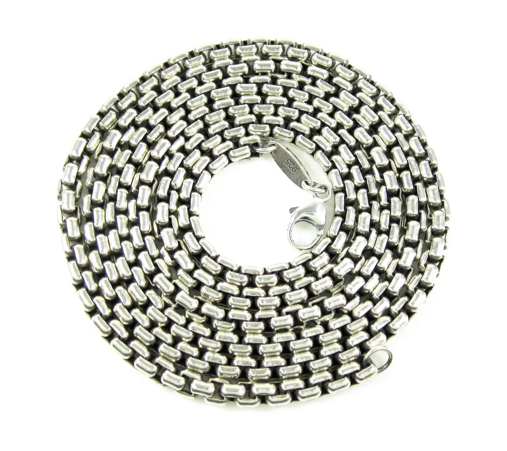 925 sterling silver box link chain 30 inch 4mm
