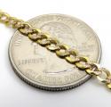 10k yellow gold diamond cut cuban link chain 18-26 inch 3.75mm