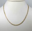 10k yellow gold diamond cut cuban link chain 18-26 inch 3.75mm